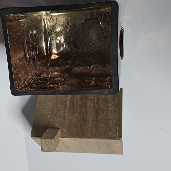 New Brown Glass House with Woodgrain Roof Tabletop Décor by Ashland 8" - Picture 7 of 8